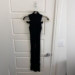 Black Ribbed Knit Set